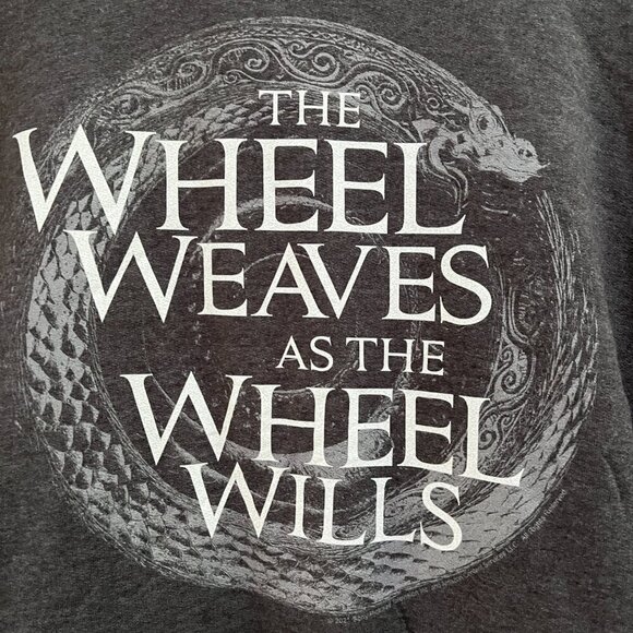 Robert Jordan Wheel of Time Quote Hoodie Grey Unisex Size 2XL NEW - Picture 1 of 3